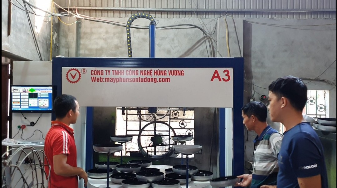 Máy sơn Chảo chống dính tại Nam Định